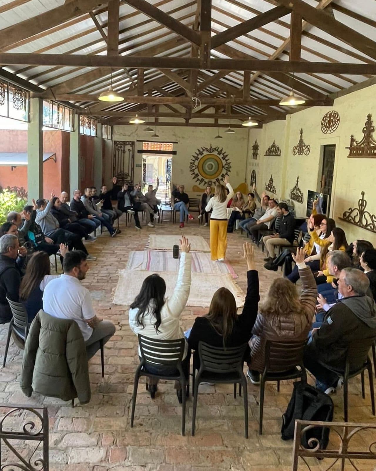 Rubia Gouveia em treinamento empresarial